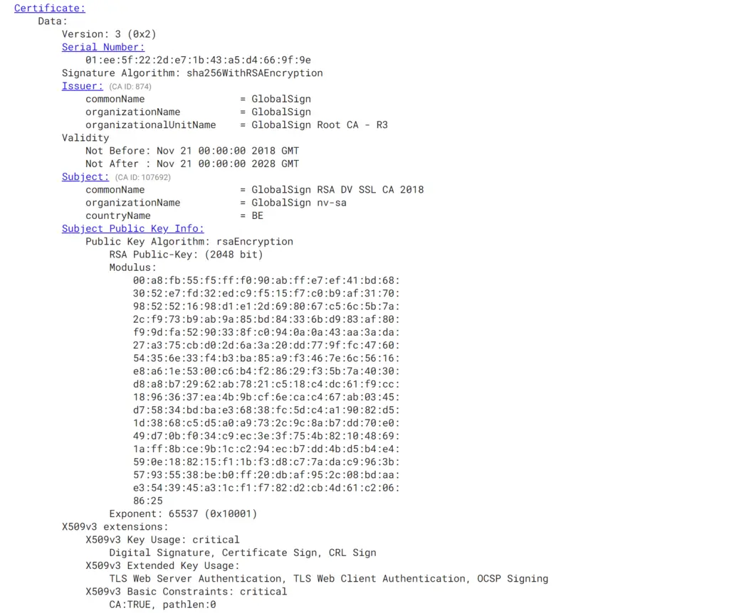 OCSP Intermediate CA fejl